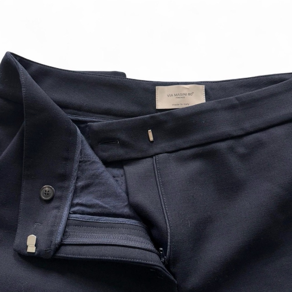 Via Masini 80 Wool Blend Trousers With Cuffs A22m650n (It 46/Us 10-12) View 6